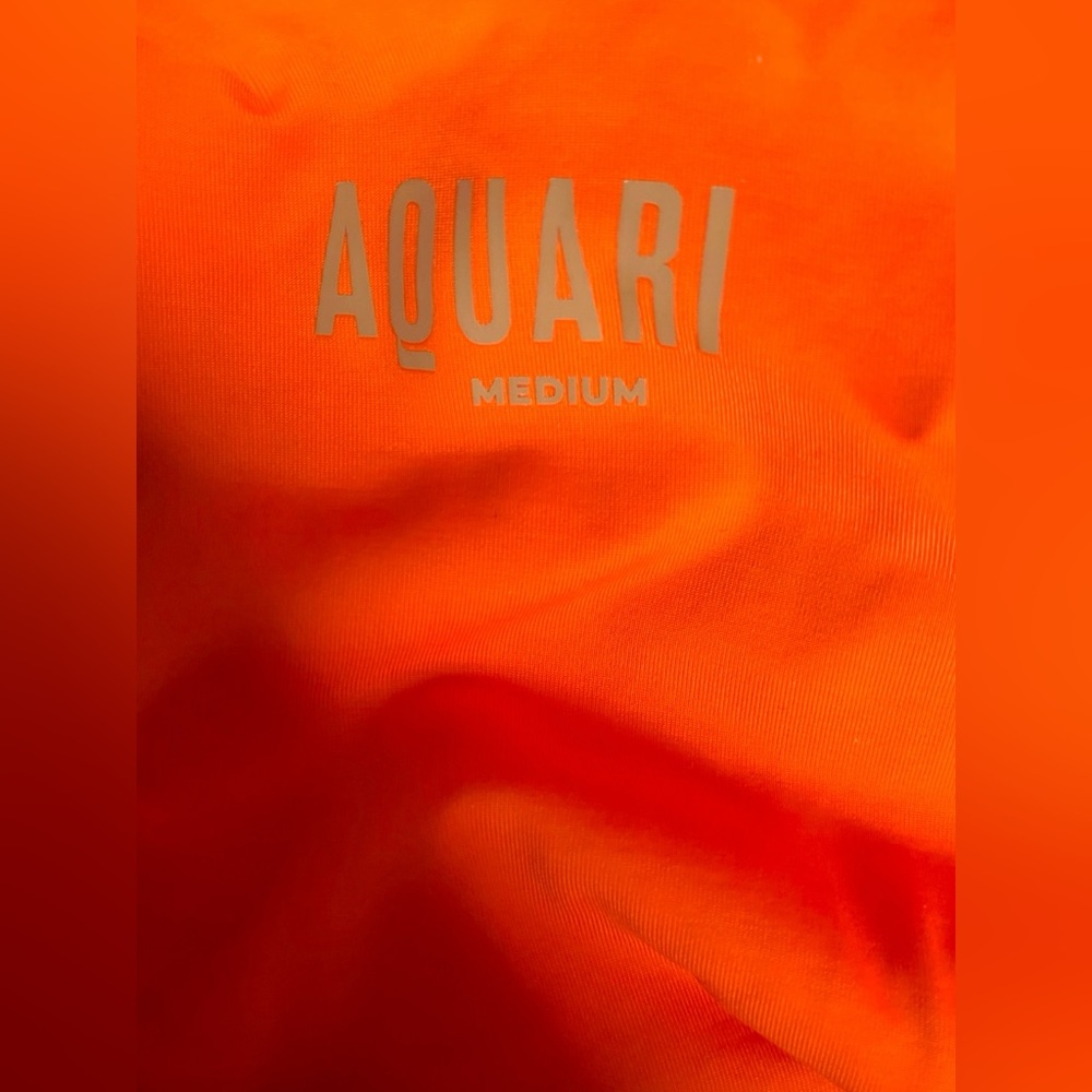 NWT Aquari Mirage One Piece Swimsuit in Tangerine Medium - Picture 5 of 7